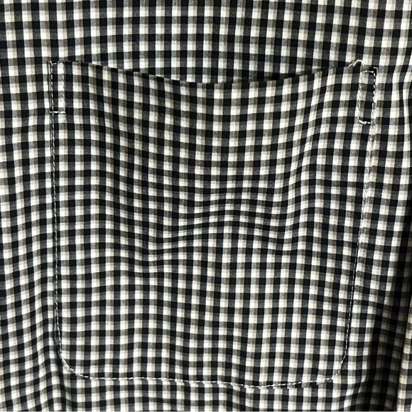Men’s Van Heusen Long Sleeve Button Down Plaid Shirt Size Large Black Tan White - Picture 6 of 10